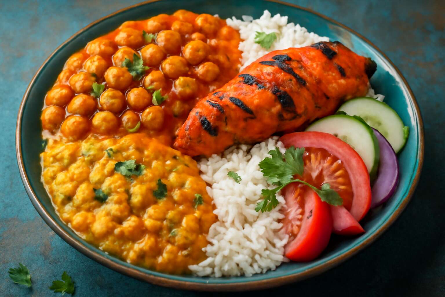 indian food with protein